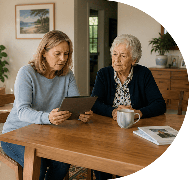 People discussing home care