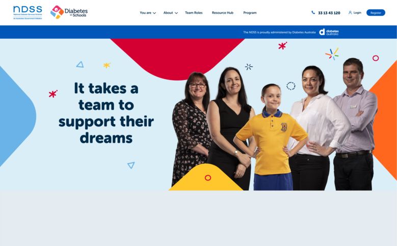 Diabetes Australia website banner design