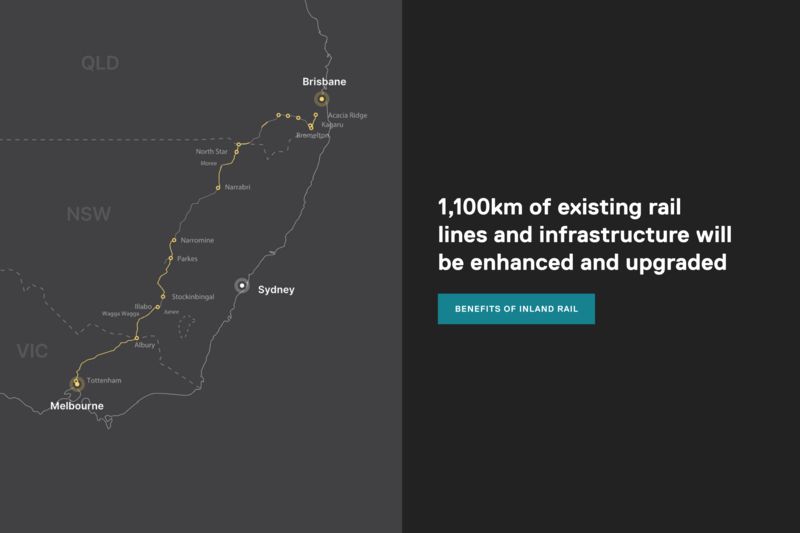 Inland Rail desktop web design