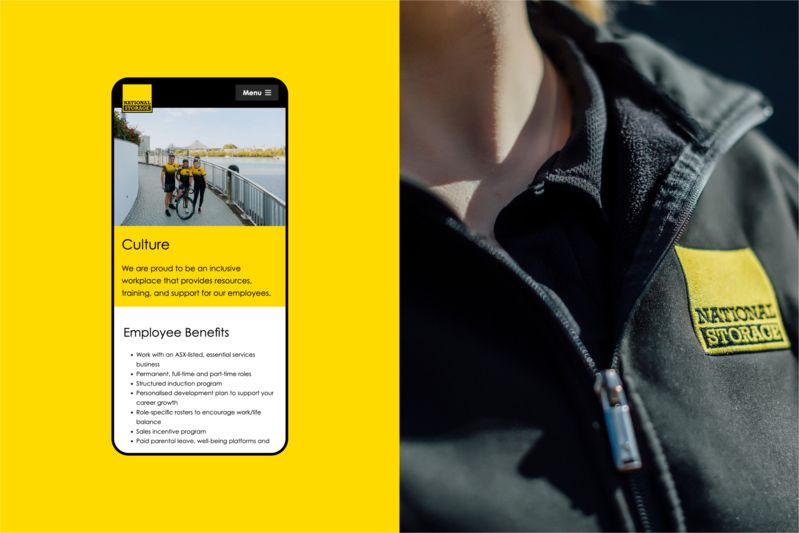 Careers website mobile design